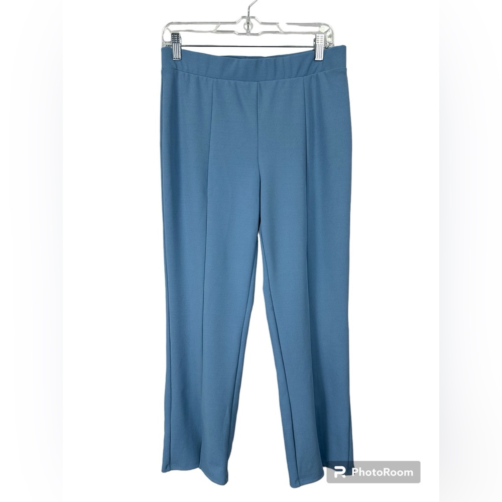 Cece Solid Split Hem Pants Slate Blue Pull On Pan… - image 2